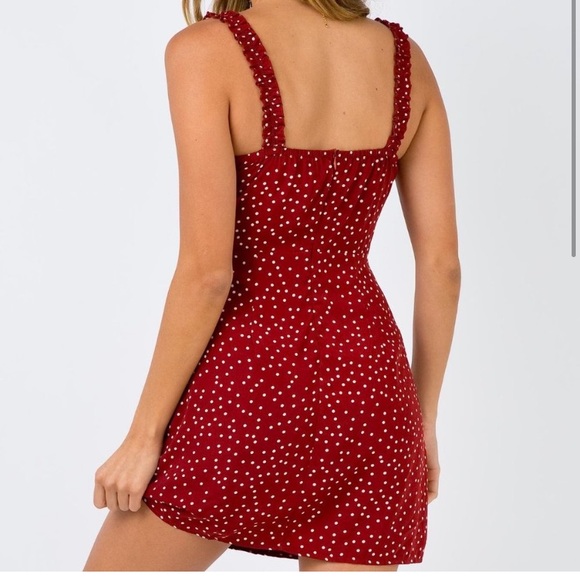 Princess Polly red polka dot mini dress size 0 midnight madness summer - Picture 2 of 8